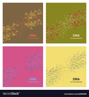 Set of genetic engineering nanotechnology medical vector image