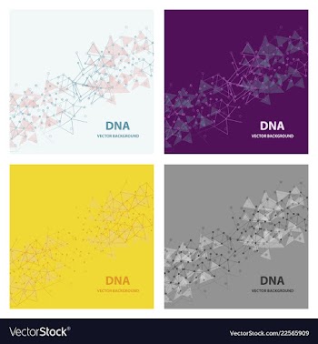 Set of genetic engineering nanotechnology medical vector image