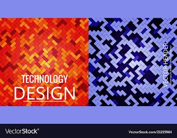 Set of geometric pattern abstract background vector image