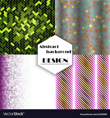 Set of geometric pattern abstract background vector image