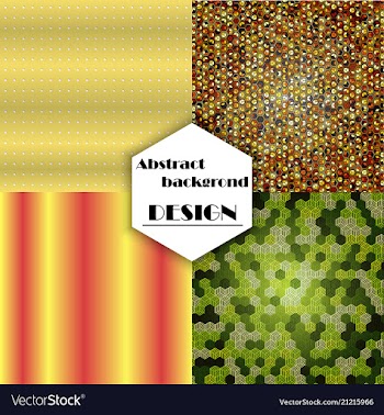 Set of geometric pattern abstract background vector image
