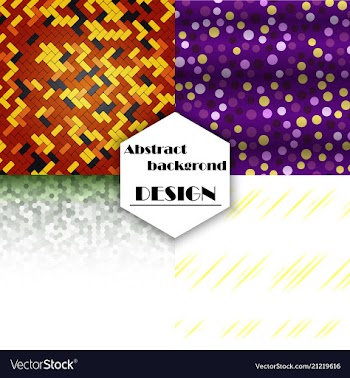 Set of geometric pattern abstract background vector image