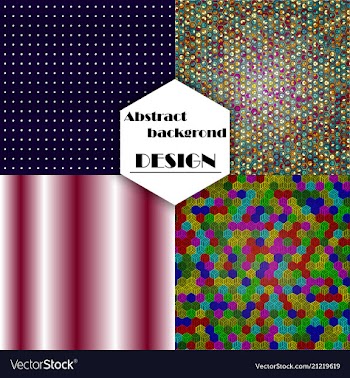 Set of geometric pattern abstract background vector image