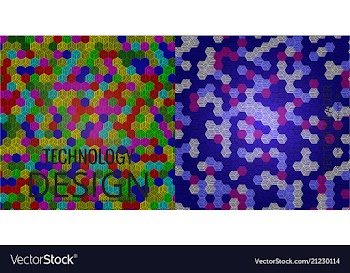 Set of geometric pattern abstract background vector image