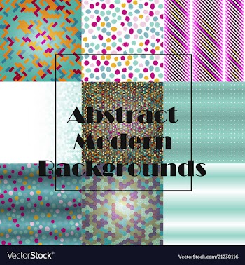 Set of geometric pattern abstract background vector image