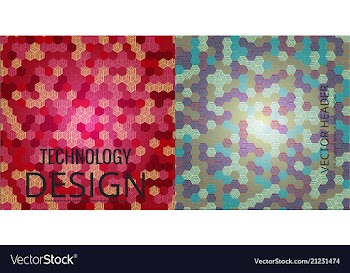 Set of geometric pattern abstract background vector image
