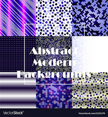 Set of geometric pattern abstract background vector image