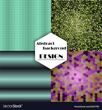 Set of geometric pattern abstract background vector image
