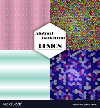 Set of geometric pattern abstract background vector image