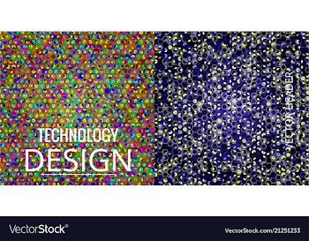 Set of geometric pattern abstract background vector image