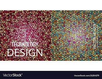 Set of geometric pattern abstract background vector image