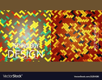 Set of geometric pattern abstract background vector image