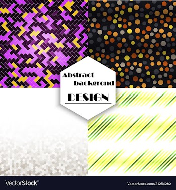 Set of geometric pattern abstract background vector image