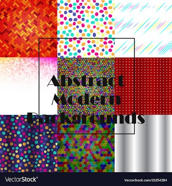 Set of geometric pattern abstract background vector image
