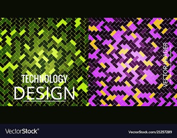 Set of geometric pattern abstract background vector image
