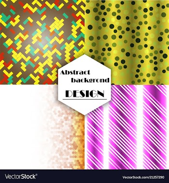 Set of geometric pattern abstract background vector image