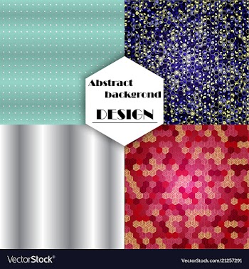 Set of geometric pattern abstract background vector image