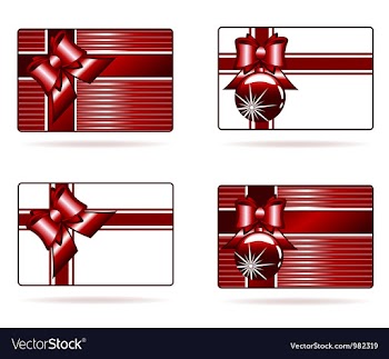 Set of gift cards vector image