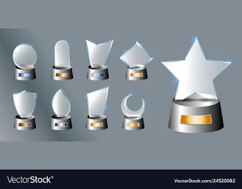  					Set of glass trophy award vector&nbsp;image														