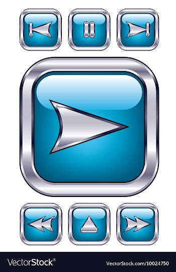 Set of glossy buttons vector image