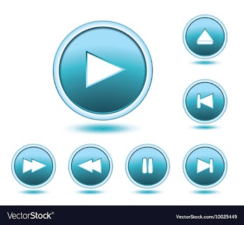 Set of glossy buttons vector image