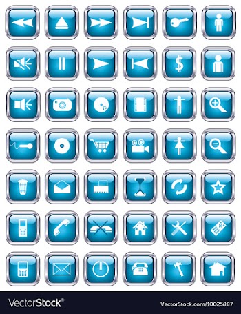 Set of glossy buttons vector image