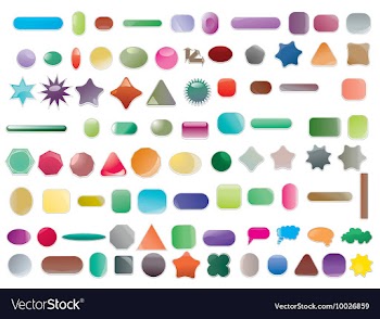 Set of glossy buttons vector image