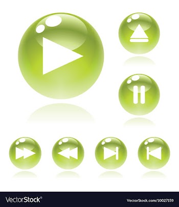 Set of glossy buttons vector image