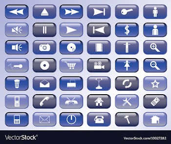 Set of glossy buttons vector image