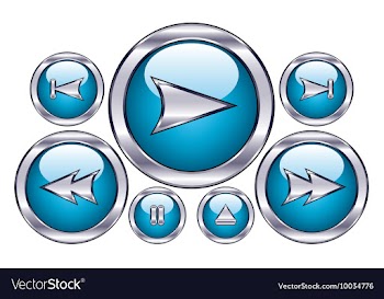 Set of glossy buttons vector image
