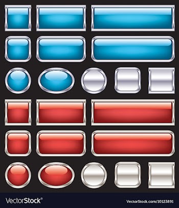Set of glossy buttons vector image