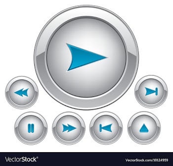 Set of glossy buttons vector image