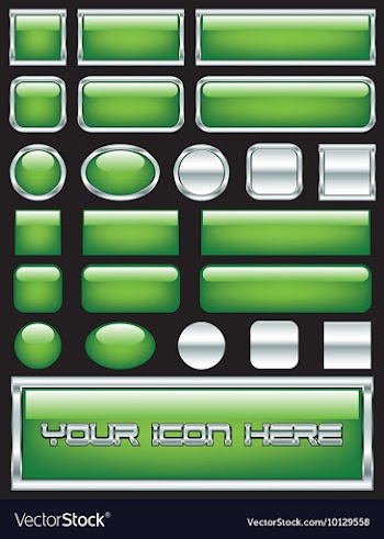 Set of glossy buttons vector image