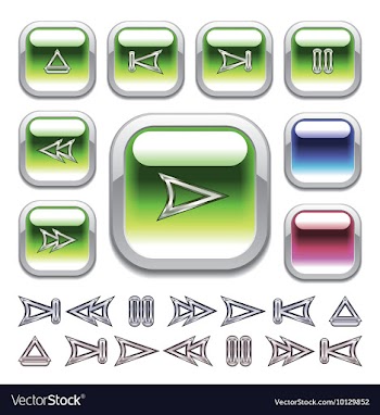 Set of glossy buttons vector image