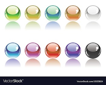 Set of glossy buttons vector image