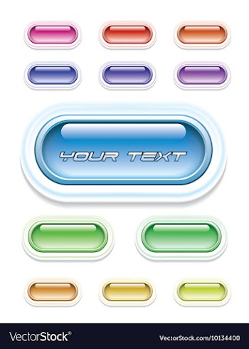 Set of glossy buttons vector image