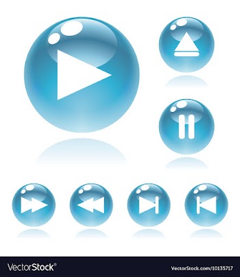 Set of glossy buttons vector image