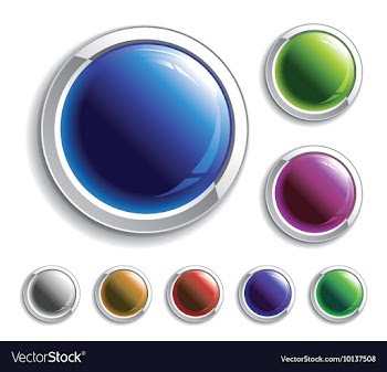 Set of glossy buttons vector image