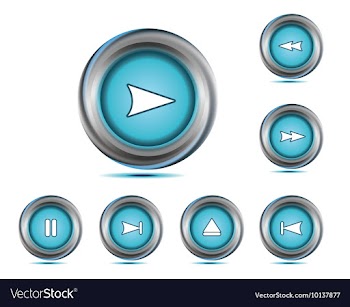 Set of glossy buttons vector image