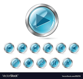 Set of glossy buttons vector image