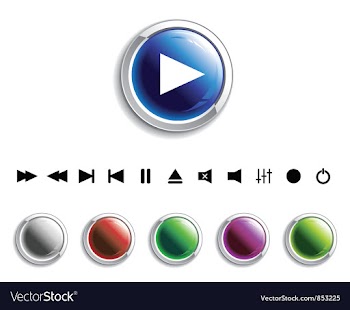 Set of glossy buttons vector image