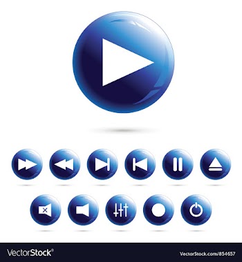 Set of glossy buttons vector image