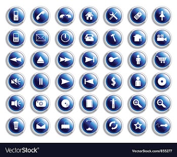 Set of glossy buttons vector image