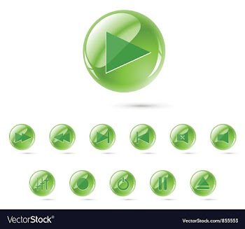 Set of glossy buttons vector image