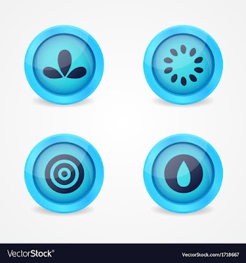  					Set of glossy icons vector image														