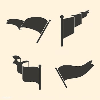 Set of gray flag vectors | Free stock vector - 543119