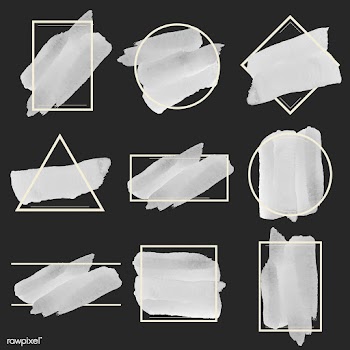 Set of gray watercolor banner design vector | Free stock vector - 513046