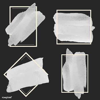 Set of gray watercolor banner design vector | Free stock vector - 513048