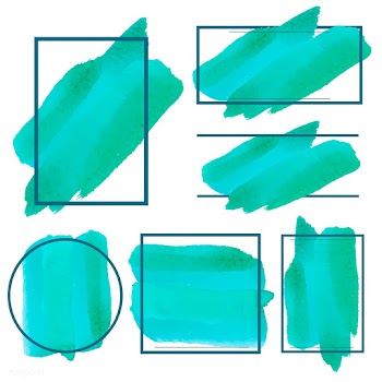 Set of green watercolor banner design vector | Free stock vector - 512883