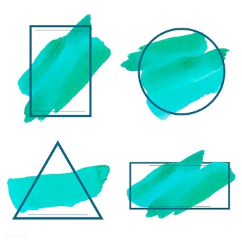 Set of green watercolor banner design vector | Free stock vector - 512886